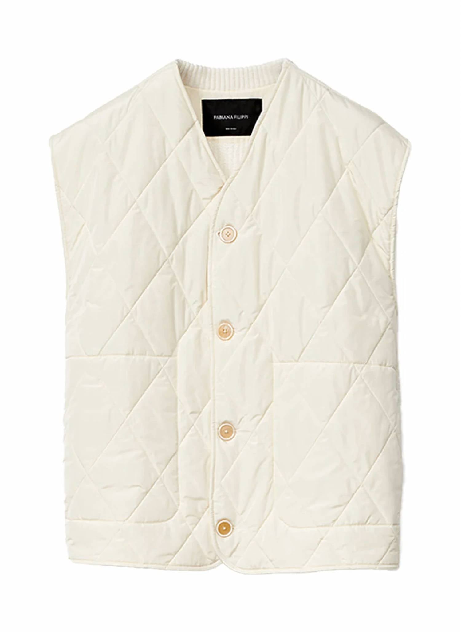 Fabiana Filippi - Techno Taffeta Quilted Vest with Knit Back
