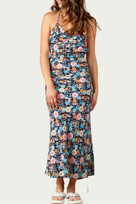 FREESIA FLORAL-PRINT MAXI DRESS