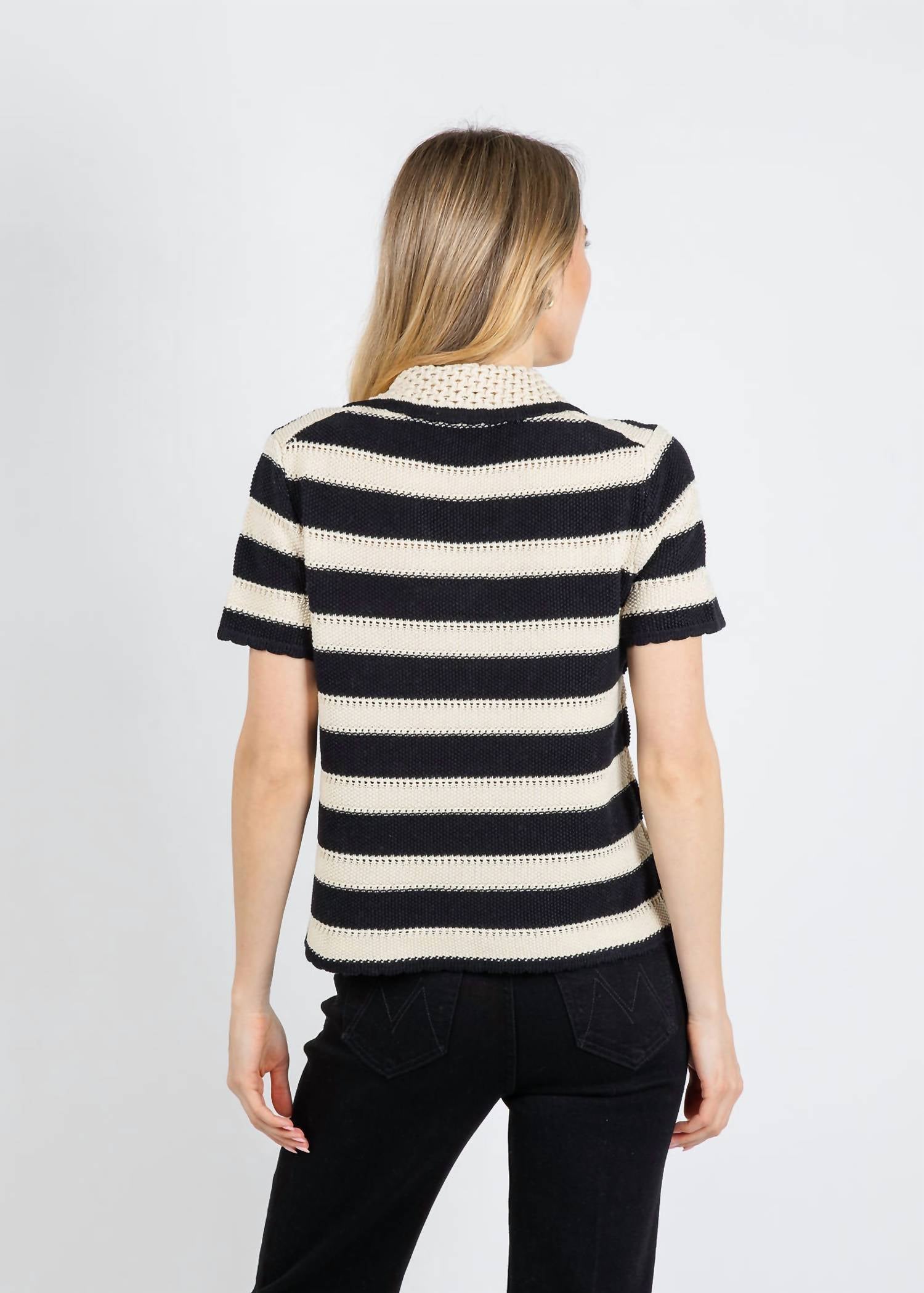Elliott Lauren - Polo Match Crochet Sweater