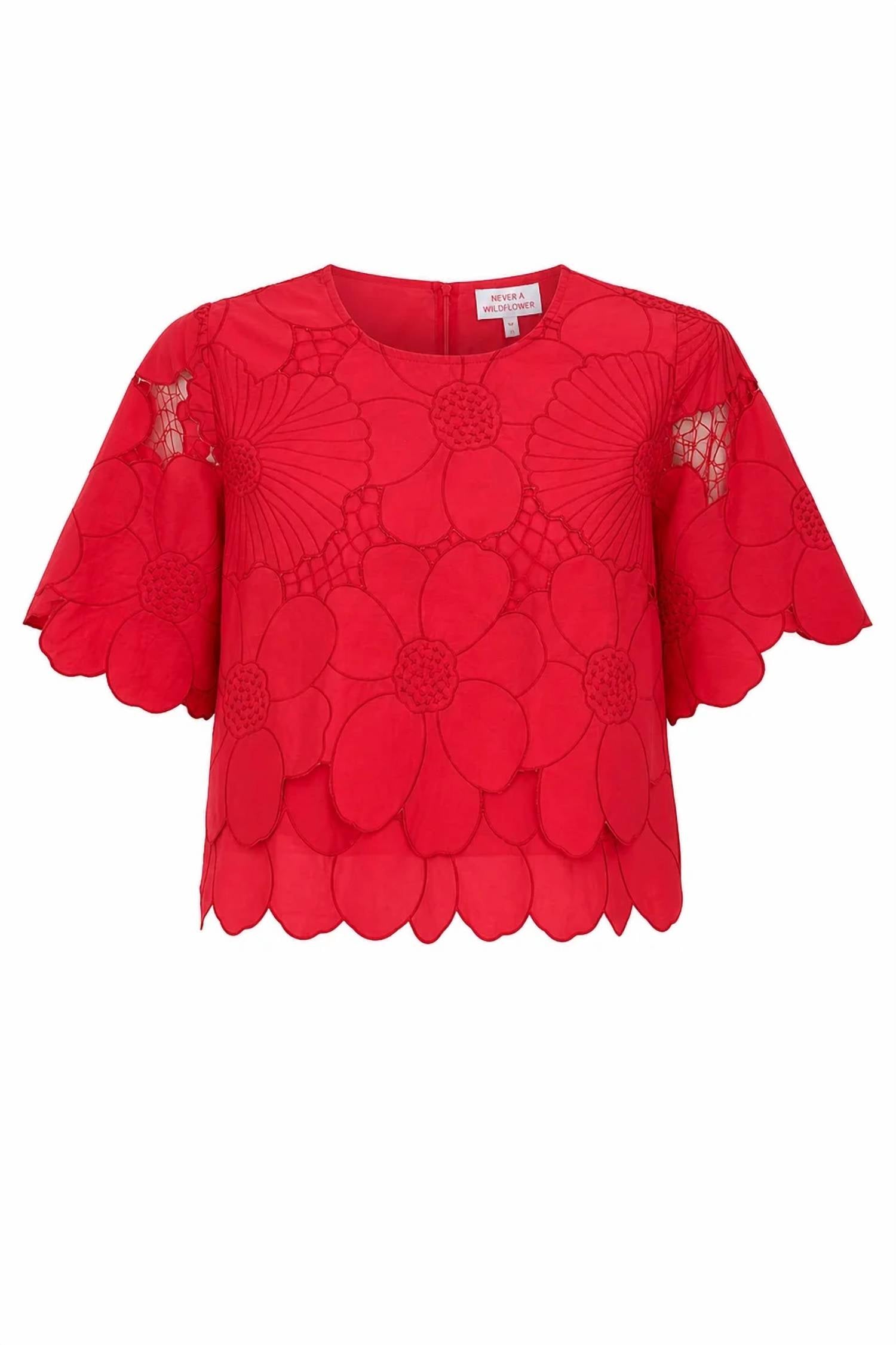 Never A Wallflower - 1/2 Sleeve Crop Top