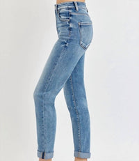 Risen - Haven High Rise Ankle Skinny Roll Up Jeans