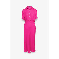 Naked Zebra - Button Up Midi Shirt Dress