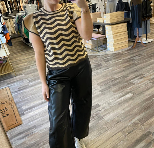 &Merci - Wave Striped Sweater Top