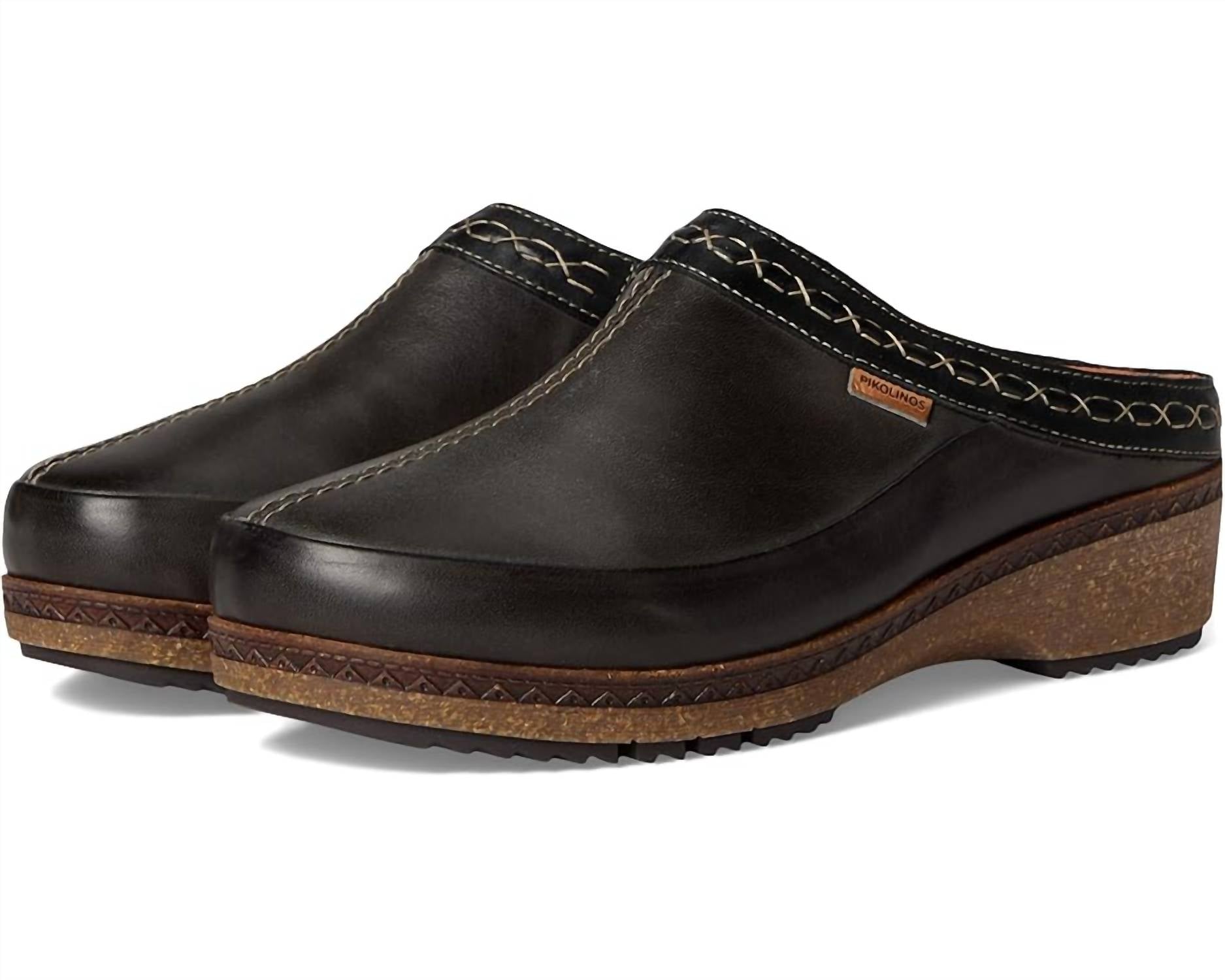PIKOLINOS Women's Granada Clogs in lead - women's shoe - view 7