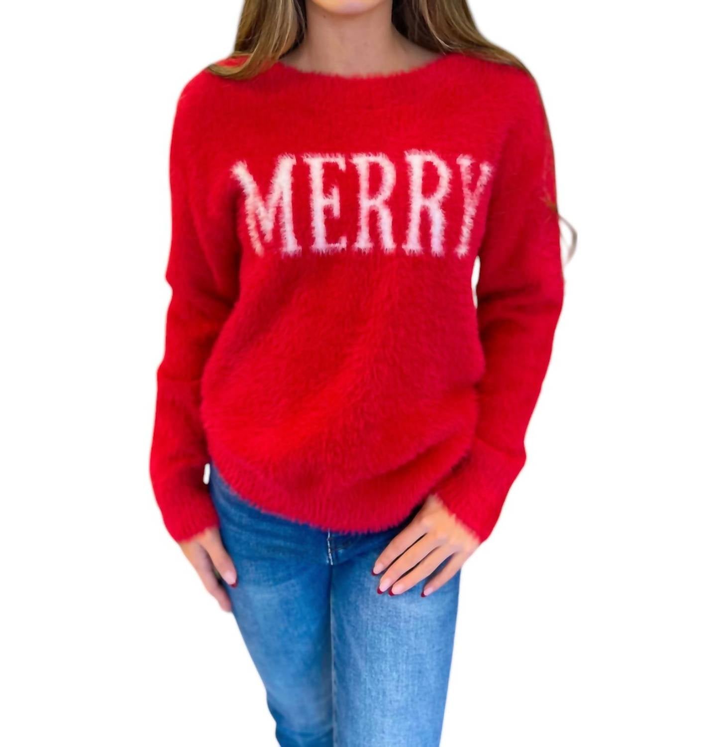 Hem & Thread - Merry Fuzzy Eyelash Sweater