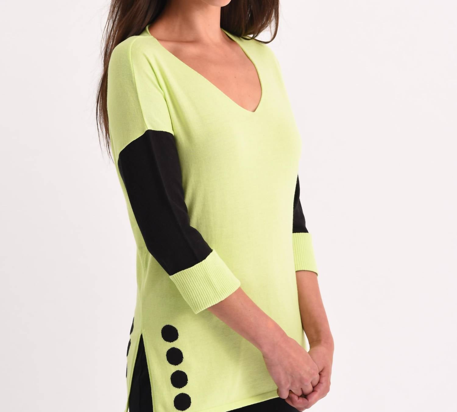 Angel Apparel - Two-tone Polkadot Tunic