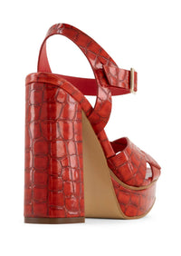 Andrea Women's Platform Sandal in red - women's sandal - detail view