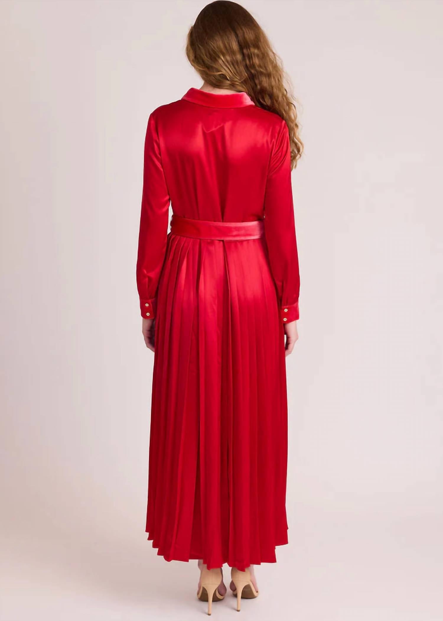S'edge Adair Maxi Dress in lipstick - women's dress - detail view