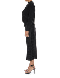 PINCH Rhinestone Studded Midi Skirt in black - women's skirt - detail view
