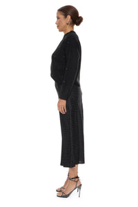 PINCH Rhinestone Studded Midi Skirt in black - women's skirt - alternate view
