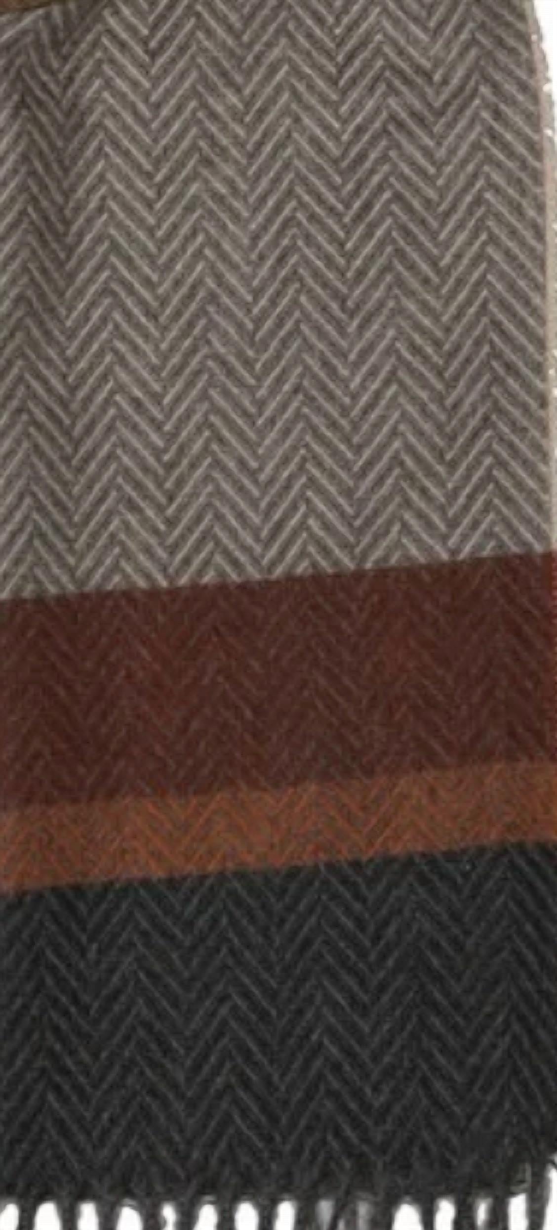 V. Fraas - Women's Multi Herringbone Strip Scarf