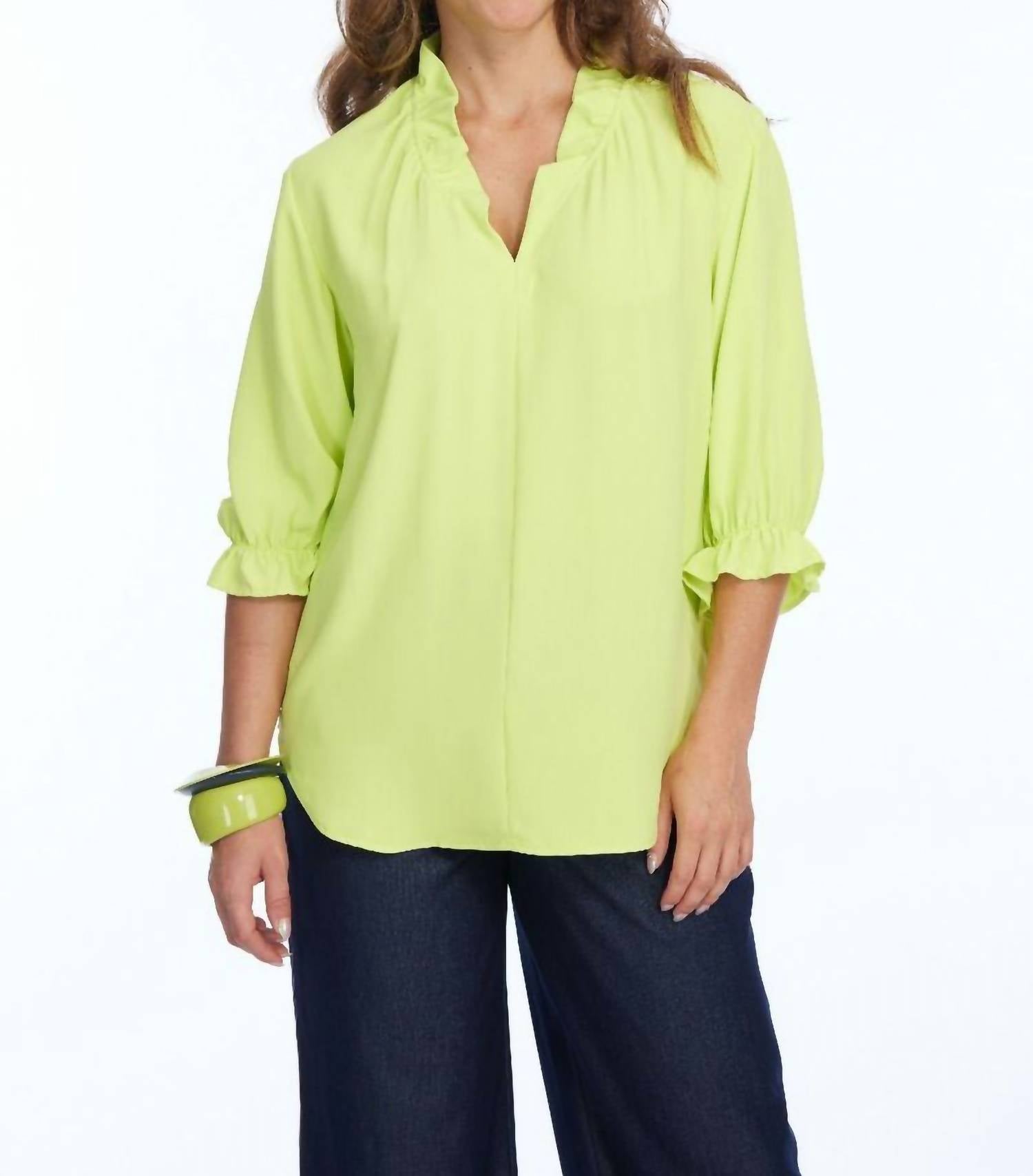 Lior - Harper Ruffle V-neck Top