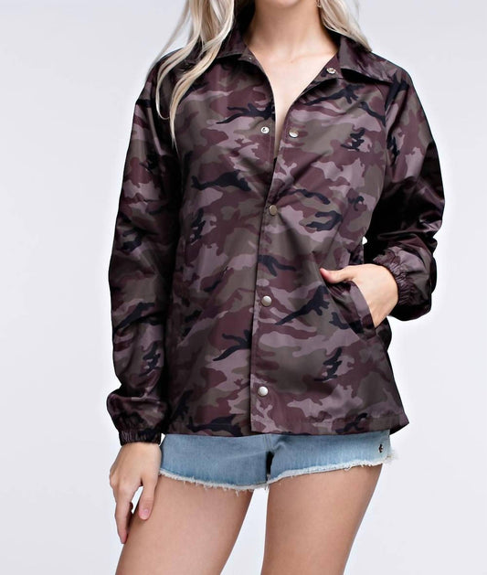 Honey Punch - Camo Coaches Jacket