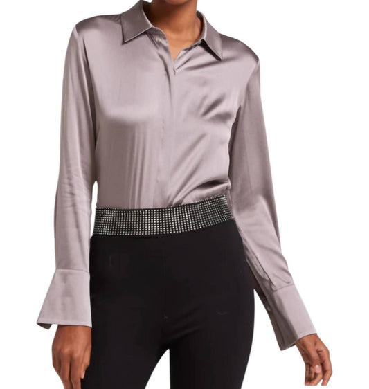 Generation Love - Jay Slim Fit Stretch Silk Blouse