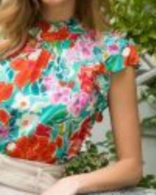 Thml - Floral Print Blouse With High-neck