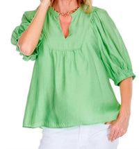 Joy Joy - Front Yoke Trimmed Top