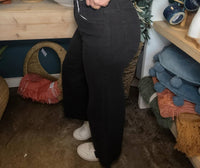 Flying Monkey - High Rise Raw Crop Wide Leg Jean