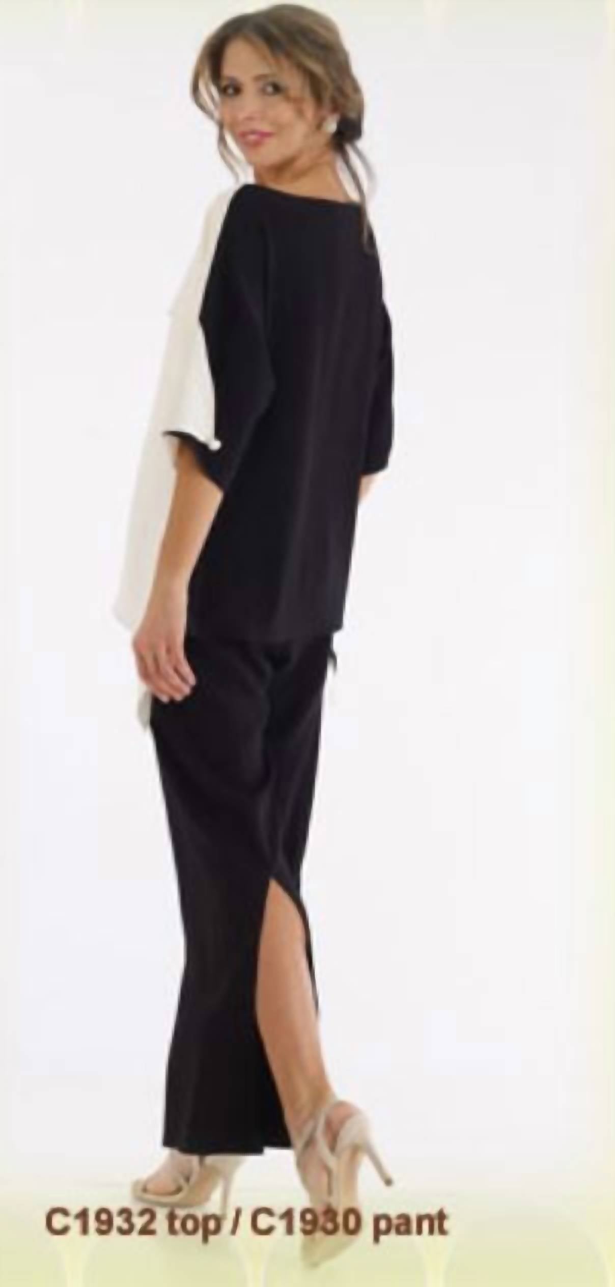 Carol Peretz - Satin Back Crepe Back Slit Pant