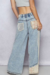 Pol - Patchwork Raw Edge Pants