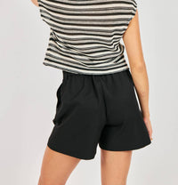 Sadie & Sage Moonlit Path Top in black stripe - women's blouse - alternate view