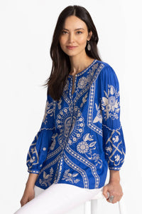 Johnny Was - Scallop Sleeve Embroidered Blouse