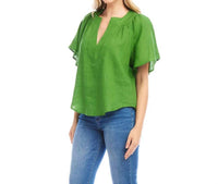 Karen Kane - Linen Flutter Sleeve Top