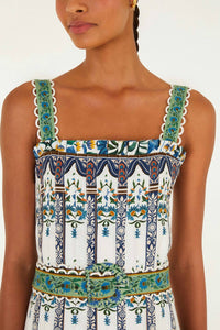Farm Rio - Sleeveless Belt Maxi Dress