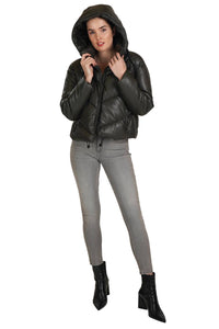 Love Token - Long Sleeve Hooded Puffer Jacket