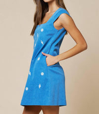 Lalavon - Embellished Bead Sleeveless Dress