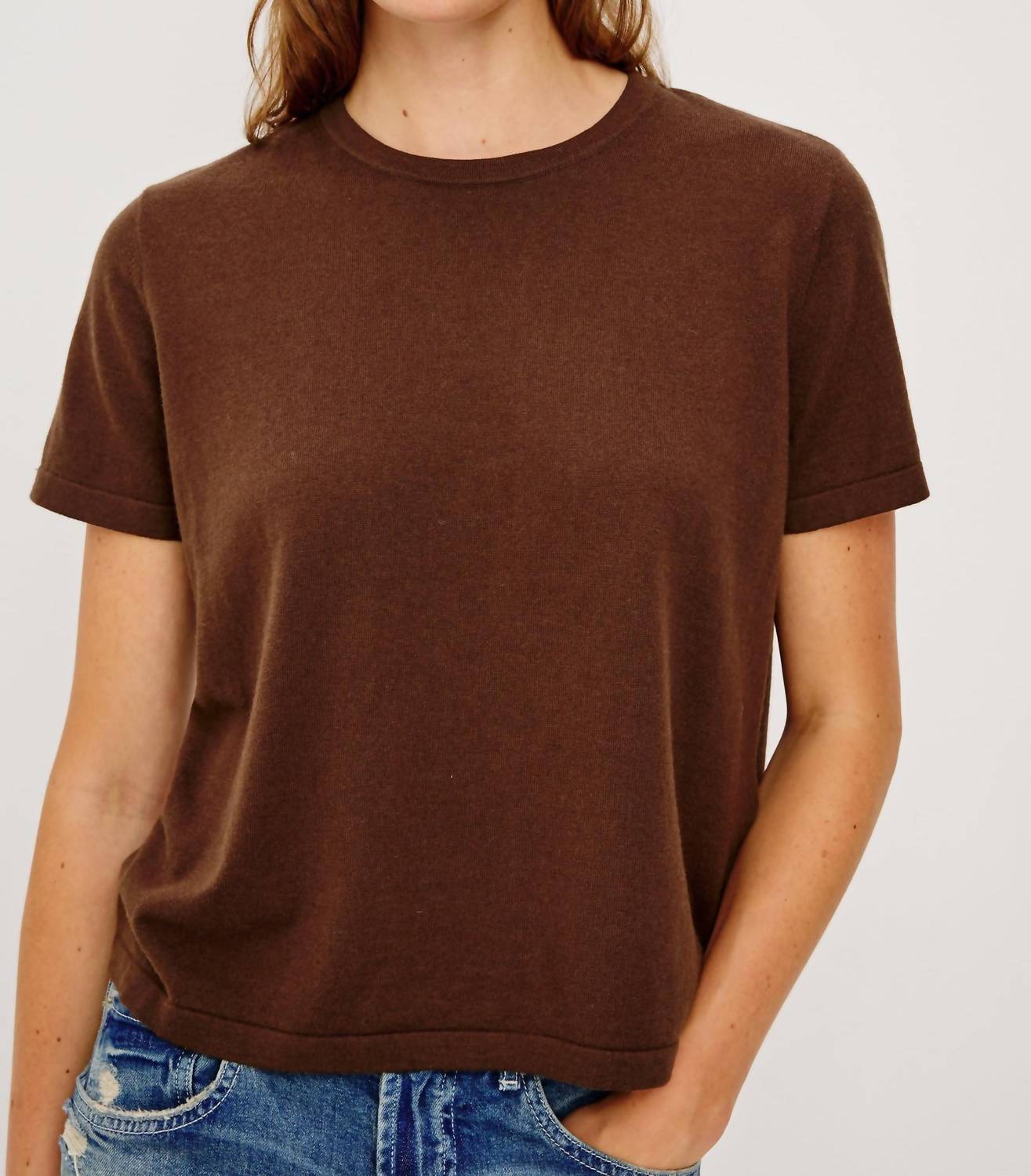 Rails Cotton Cashmere T-Shirt in espresso - women's t-shirt - view 4