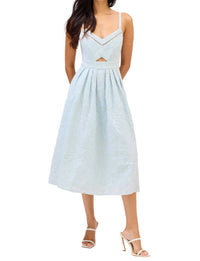 0 Limit Fashion - Embroidered Natalie Midi Dress