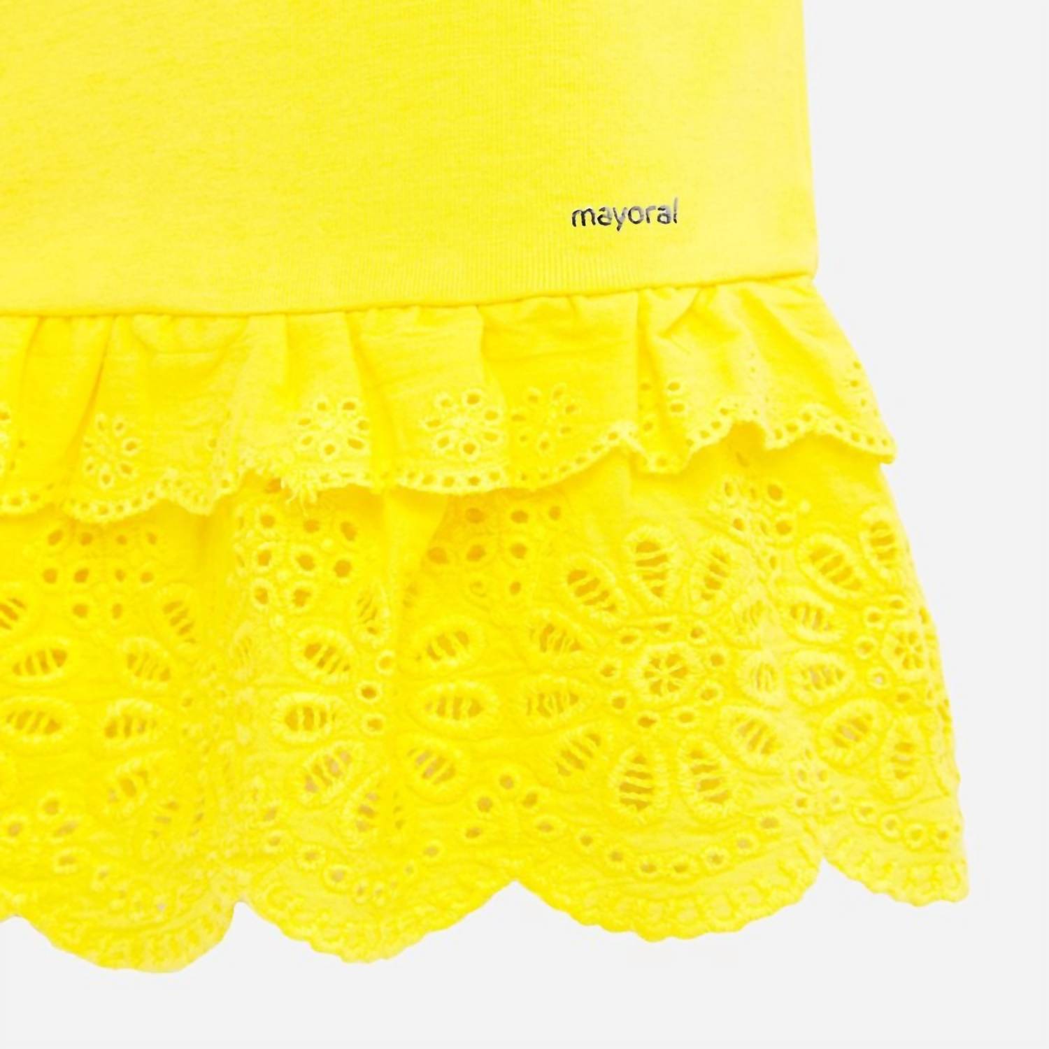 Mayoral - Girls' Short Sleeve Eyelet Floral Tee