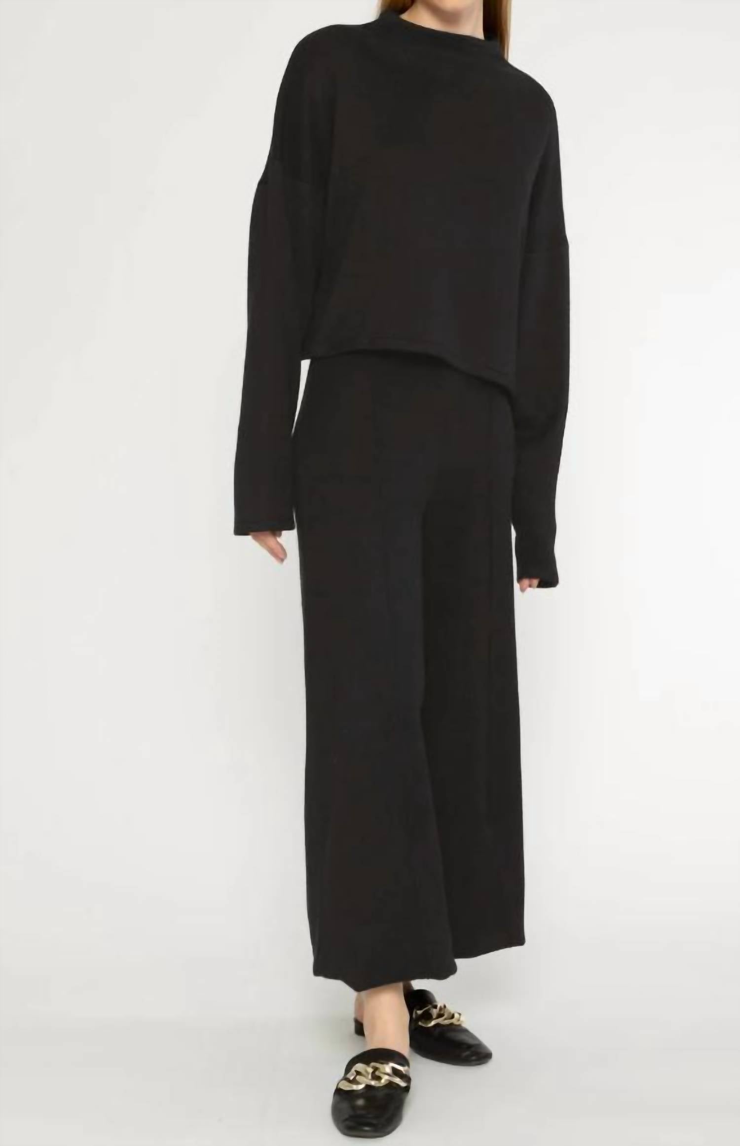 Ripley Rader - Sweater Knit Wide Leg Cropped Pant