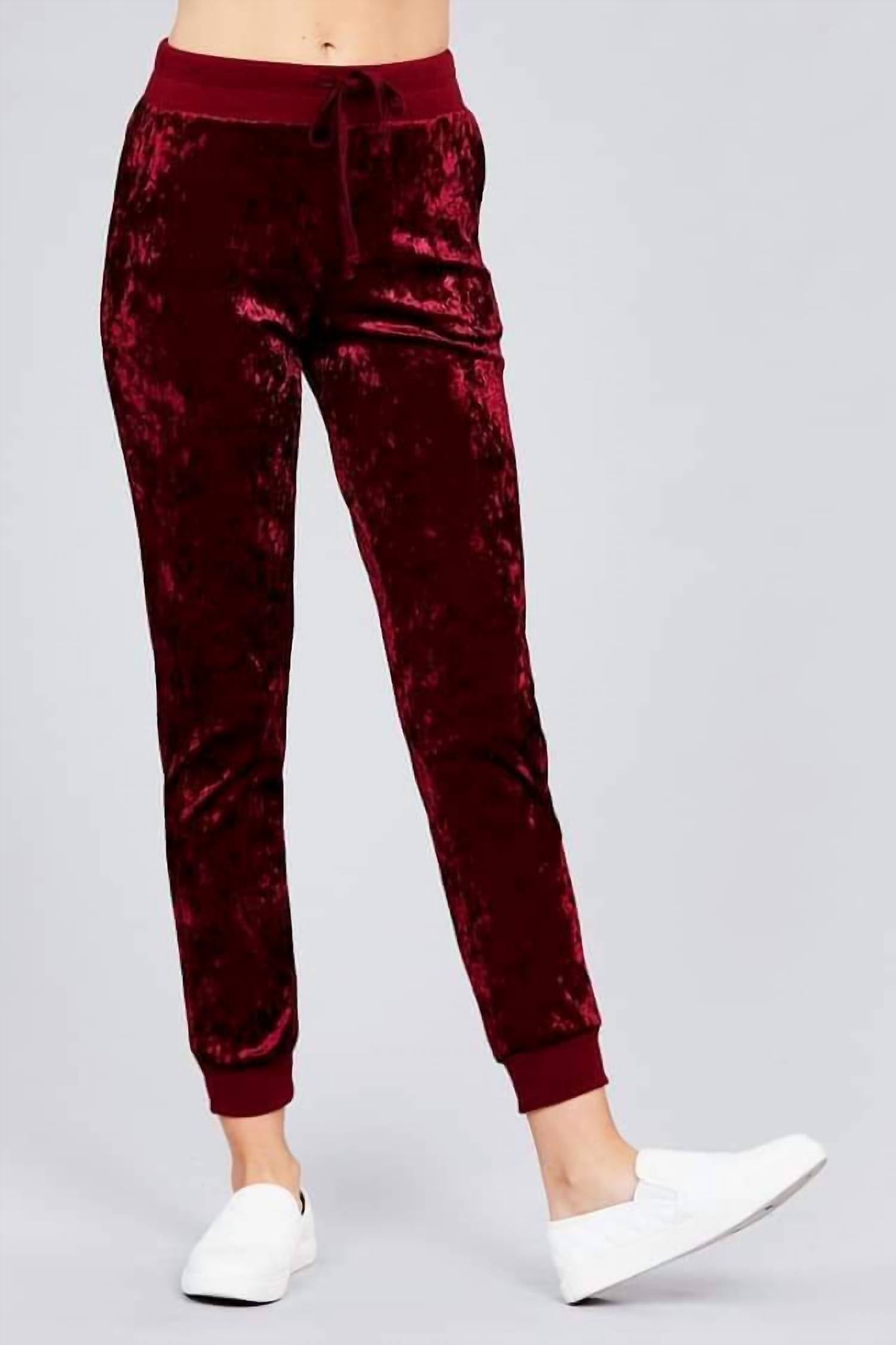 Active Usa - Crushed Velvet Jogger