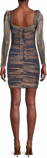 Saylor - Allia Metallic Cutout Mini Sheath Dress
