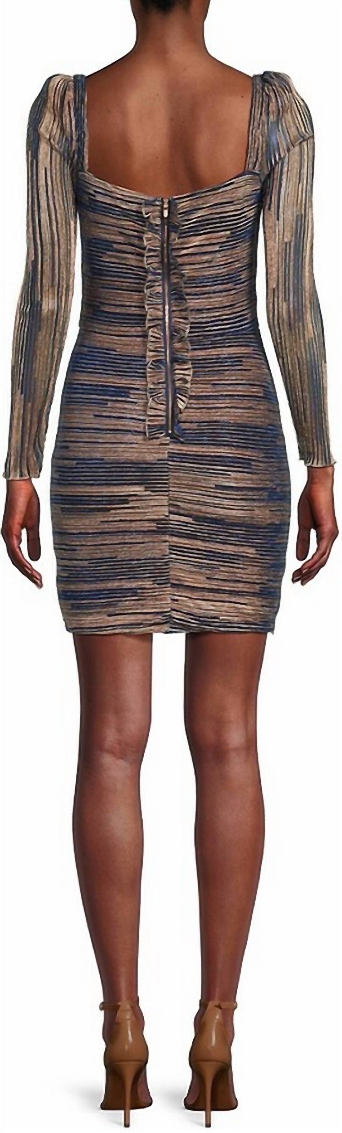Saylor - Allia Metallic Cutout Mini Sheath Dress