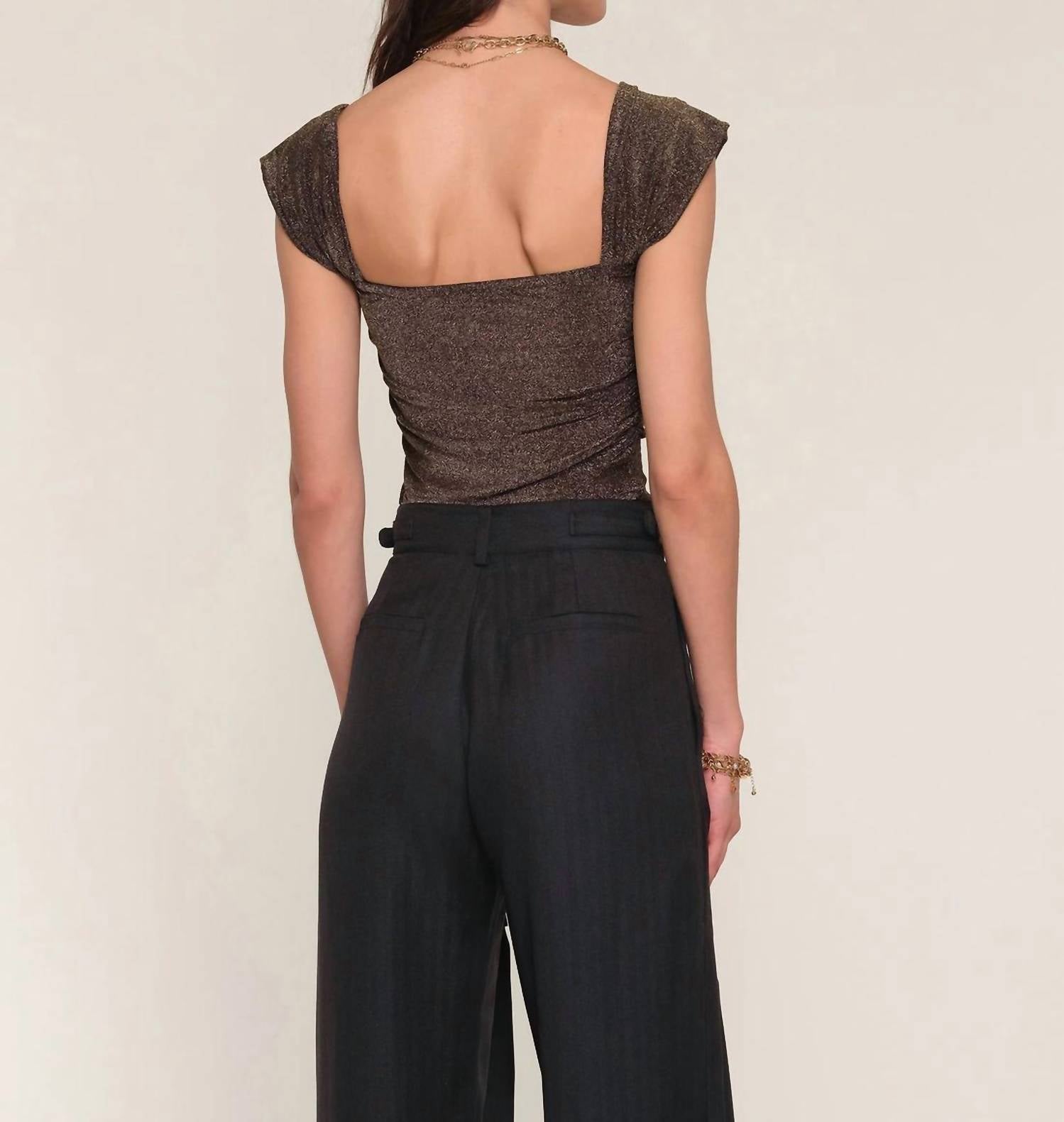 heartloom Lumi Tank Top in black - women's tank top - detail view