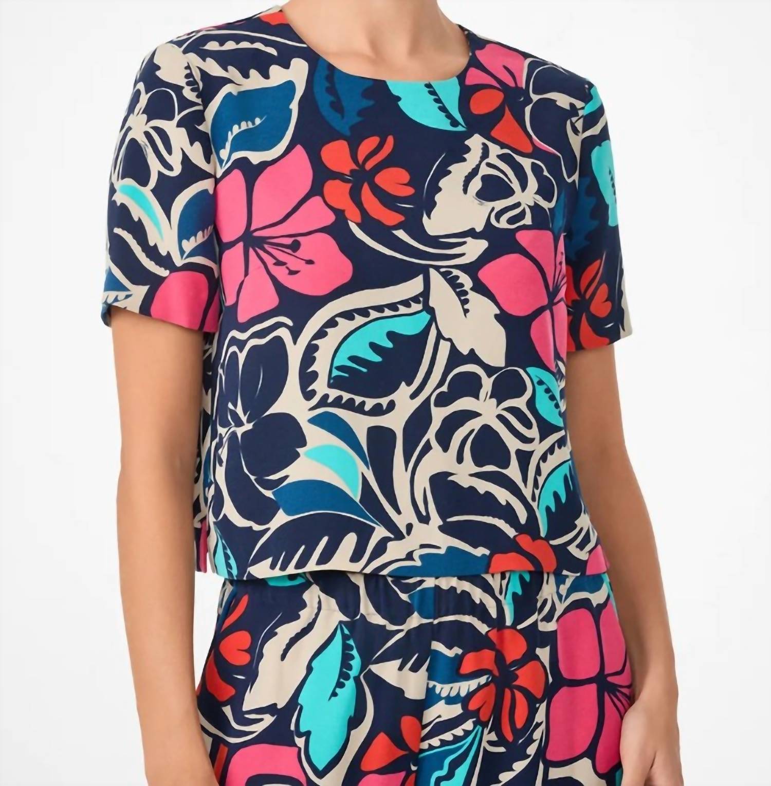 Trina Turk Sitio Top in multi floral - women's blouse