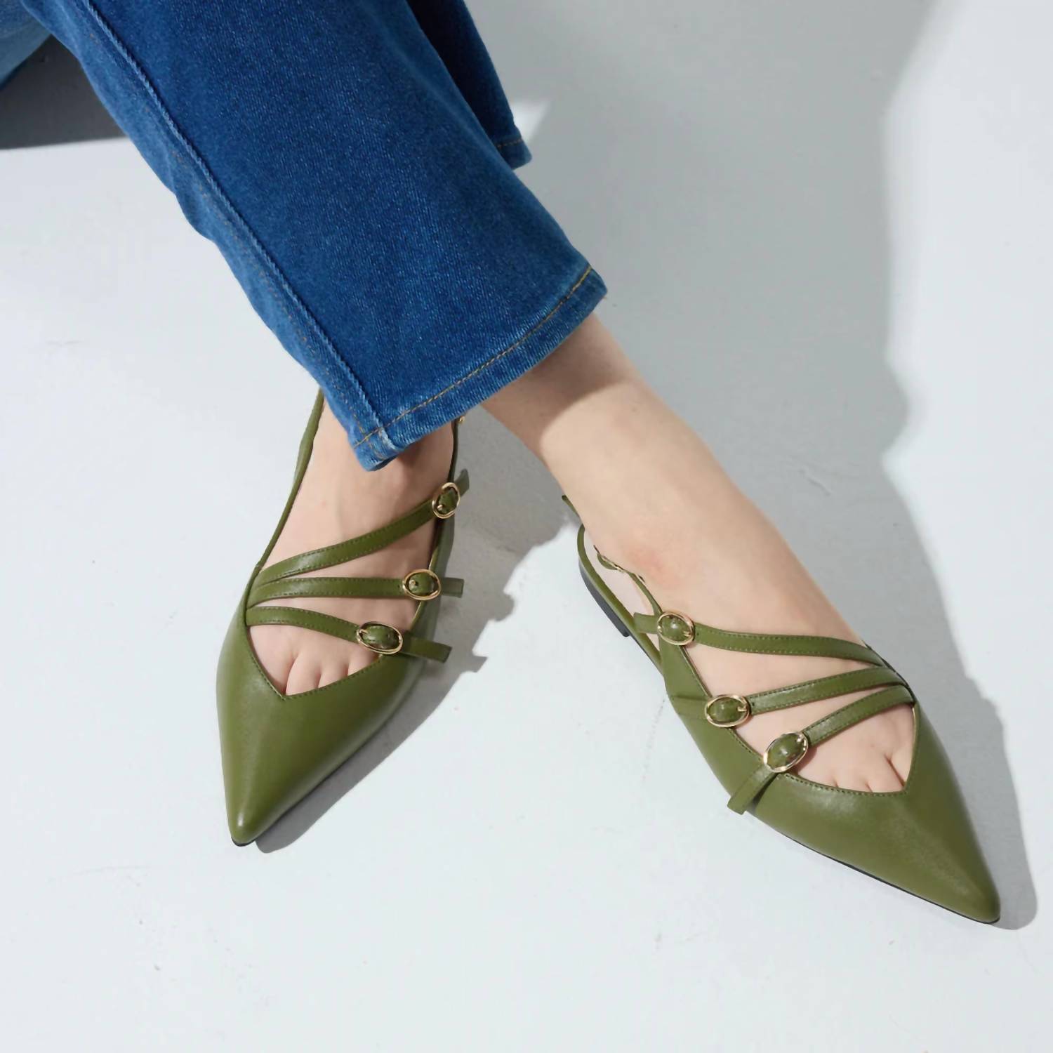 Yosi Samra - Women's Ava Slingback Flat Shoes