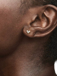 Pandora - Triple Stone Heart Stud Earrings