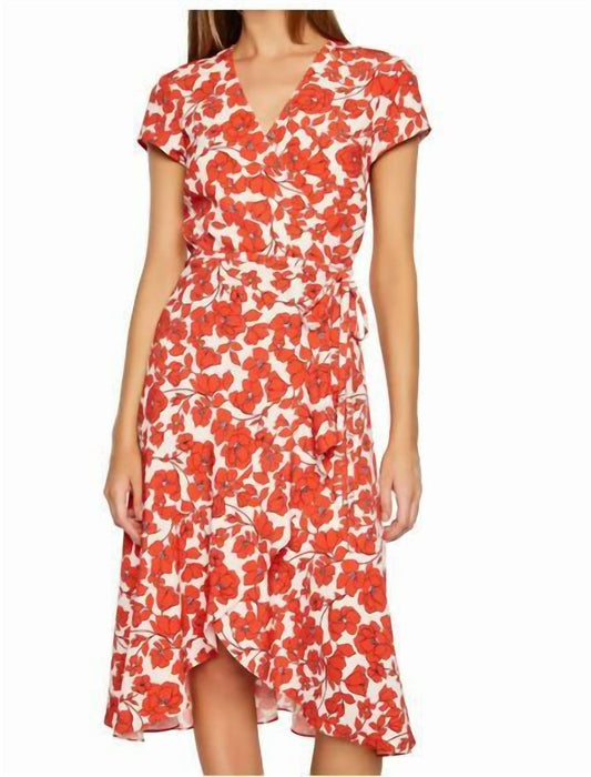 Bardot - Floral Fiesta Print Faux Wrap Midi Dress