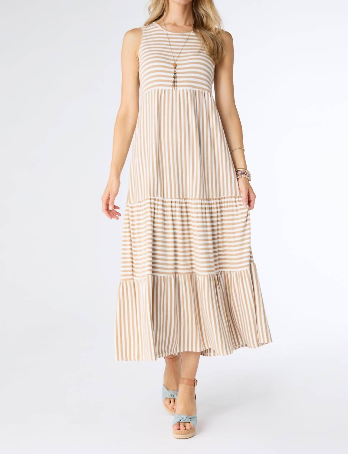 Coco + Carmen - Janie Striped Tiered Maxi Dress