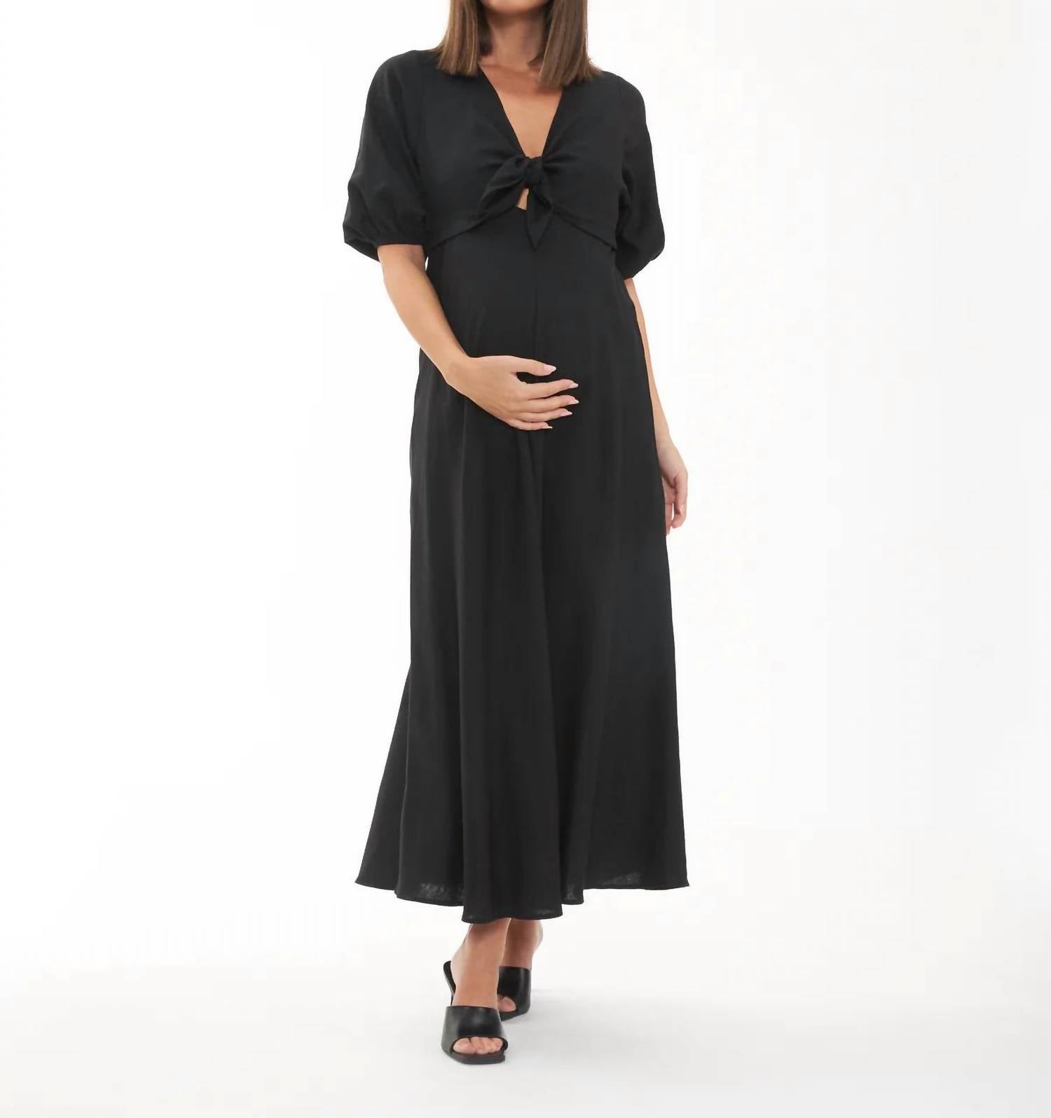 Ripe - Camille Tie Front Linen Dress