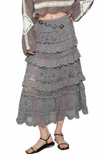 Pol - Ruffle Crochet Skirt