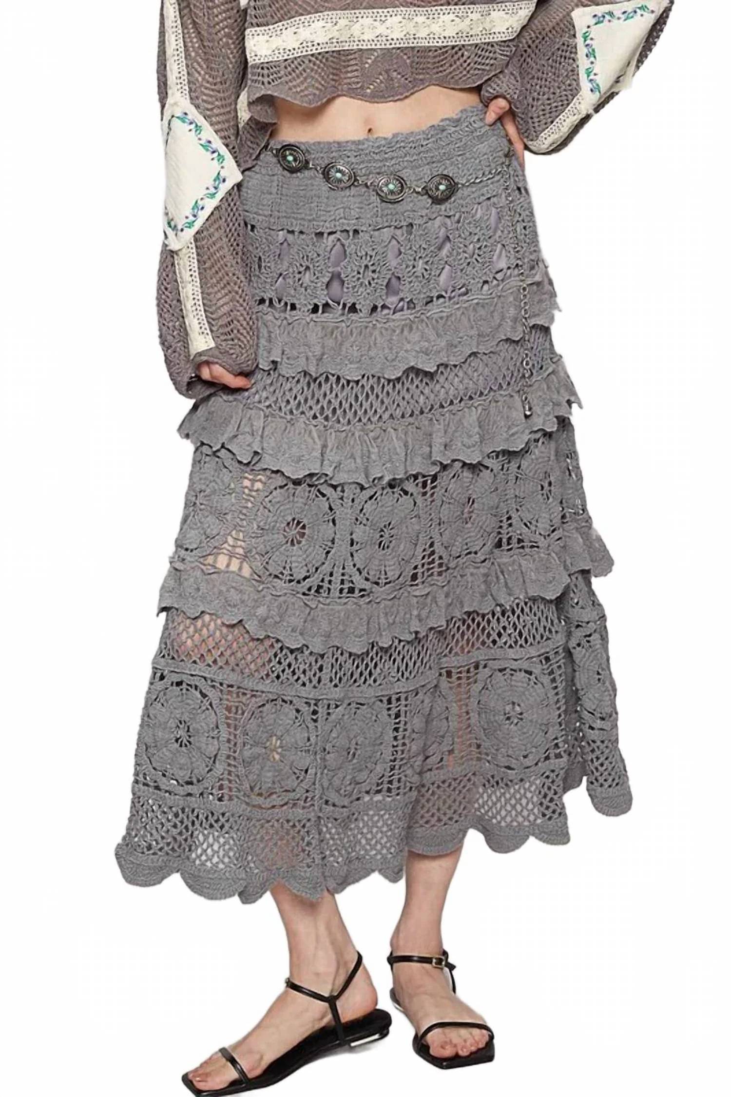 Pol - Ruffle Crochet Skirt