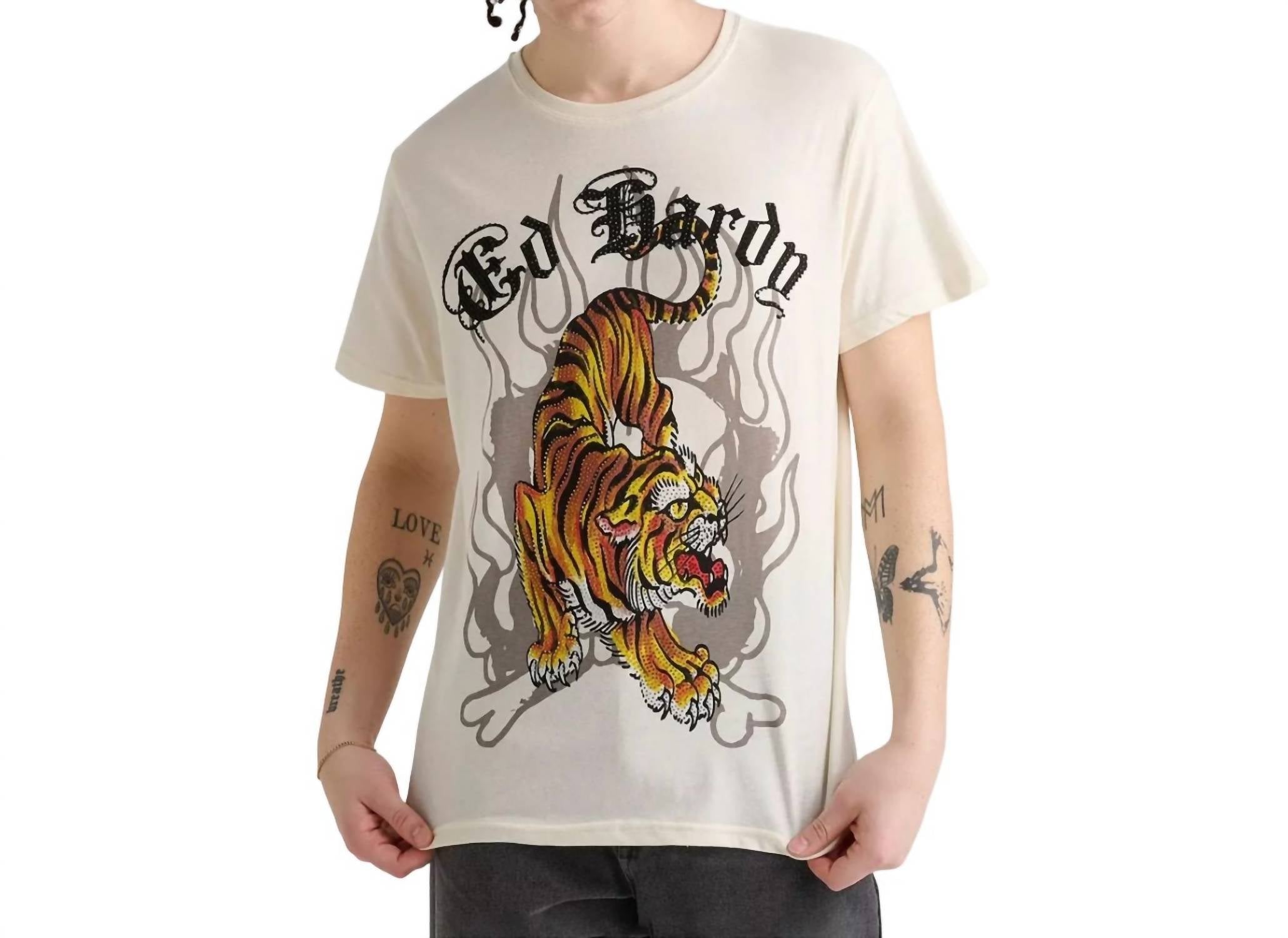 Ed Hardy - Crawling Tiger Rhinestone T-shirt