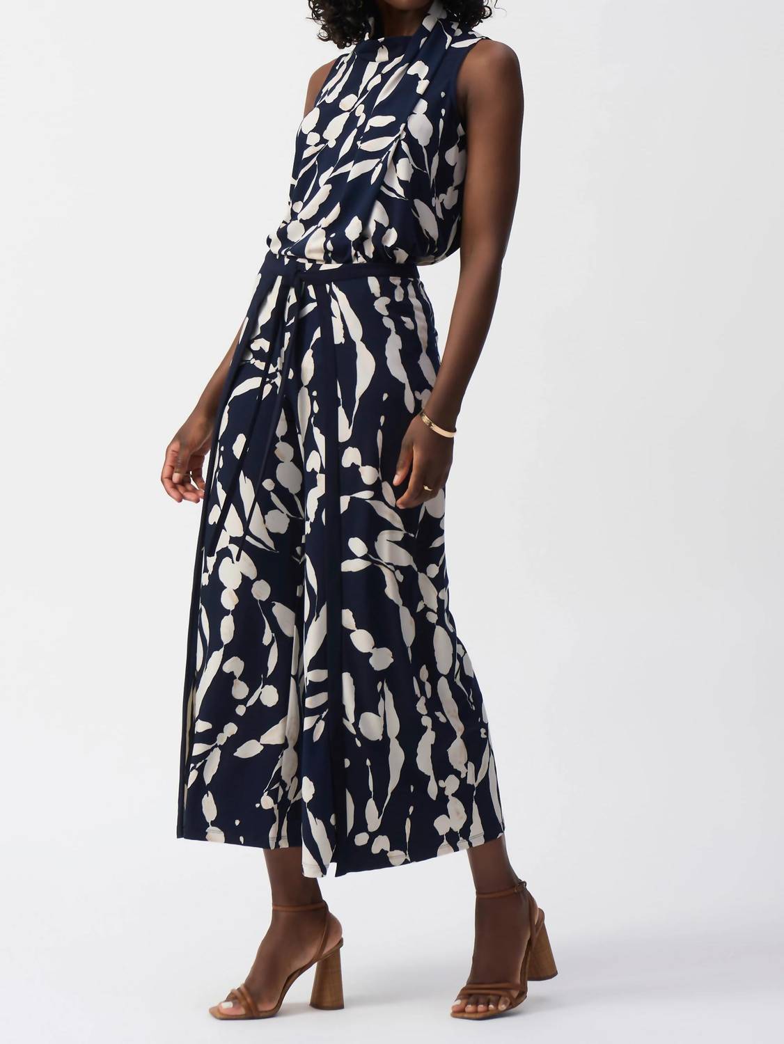 Joseph Ribkoff - Floral Wrap Front Cropped Pants