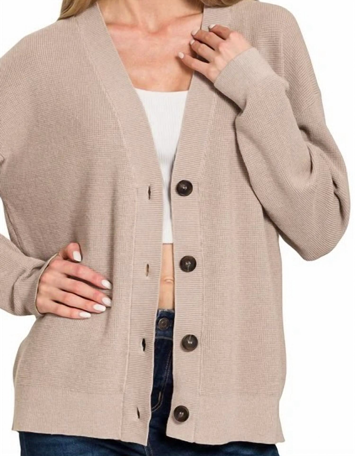 Zenana - Viscose Sweater Cardigan