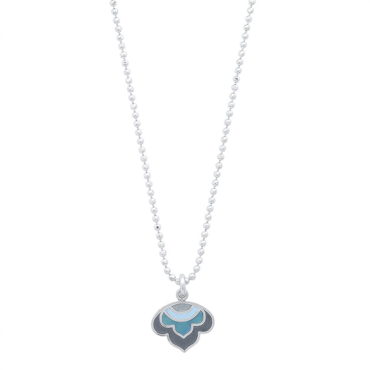 Jessica Elliot - Women's Enameled Lotus Pendant Necklace