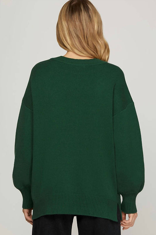 She + Sky - Long Sleeve Sequin Sweater